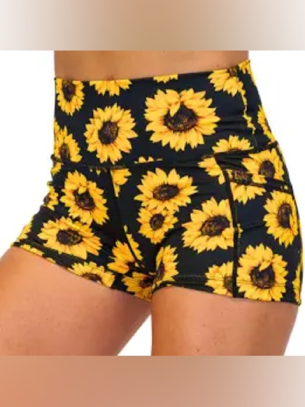 Constantly Varied Gear (CVG) Sunflower workout shorts